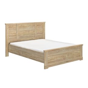 Lit en bois clair imitation châtaignier - LT5066