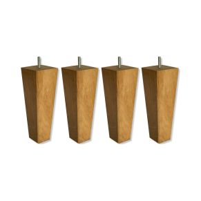 4 pieds coniques chêne massif 20 cm