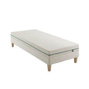 Ensemble matelas éco-responsable latex naturel enfant, sommier et pieds Aube 200 - SOMEO