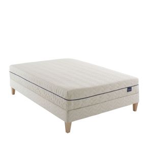 Ensemble 160x200 matelas SOFT + sommier kit blanc