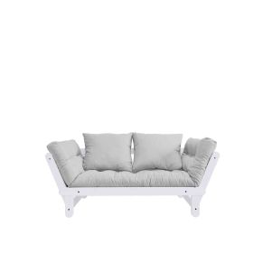 Banquette ajustable en pin massif blanc matelas inclus 75x200