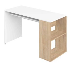 Bureau en bois blanc et naturel