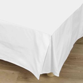 Cache-sommier blanc 100% coton