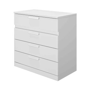 Commode 4 tiroirs en bois blanc - CO5030