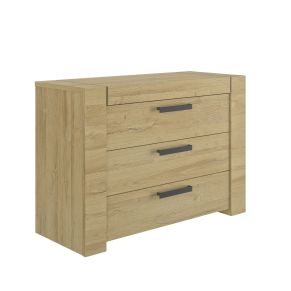 Commode 3 tiroirs avec poignées en métal - CO5074