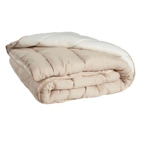 Couette bicolore beige crème-beige sable chaude 350g