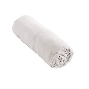 Drap housse double gaze de coton blanc 90x190 - Hôtellerie