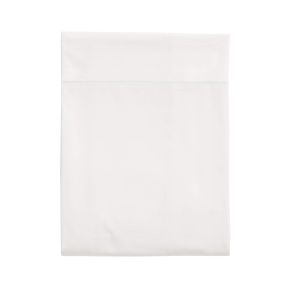 Drap plat blanc 100% coton biologique