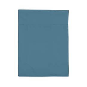 Drap plat bleu minéral 100% coton biologique 180x290 cm - Hôtellerie