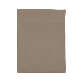 Drap plat taupe 100% coton biologique 180x290 cm - Hôtellerie