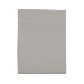 Drap plat 100% coton gris mastic 180x290 cm - Hôtellerie