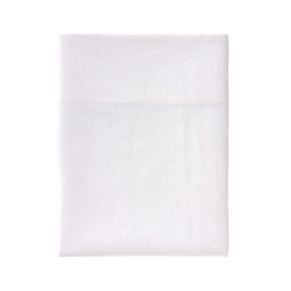 Drap plat blanc 100% lin 180x290 cm - Hôtellerie