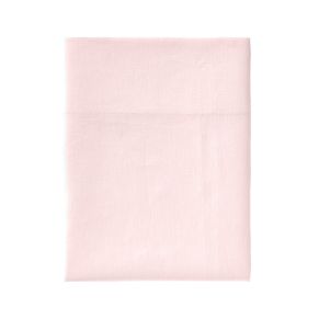 Drap plat rose aube 100% lin