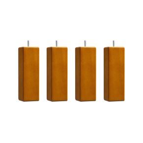 4 pieds carrés bois merisier 15 cm