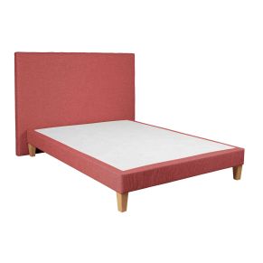 Ensemble sommier déco + tête de lit rouge fraise Someo