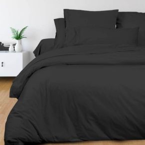 Housse de couette percale anthracite
