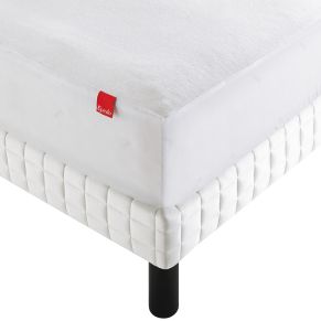 Drap housse protège matelas imperméable 2 en 1 Epeda gris 200x190/200