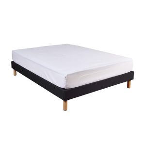 Protège matelas anti-acariens Microstop molleton 100% coton bonnet 27 cm 160x200 - Hôtellerie