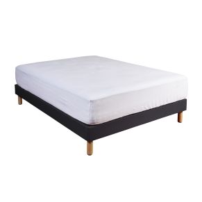 Protège matelas anti-acariens Microstop molleton 100% coton bonnet 40 cm 90x210 - Hôtellerie