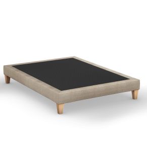 Sommier déco tapissier beige sable - SOMEO