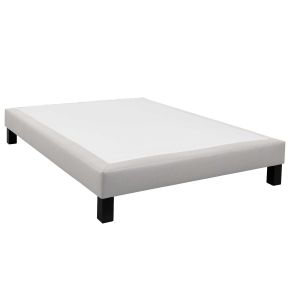 Sommier déco Someo simili cuir beige