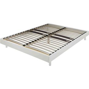 Sommier kit décor blanc zone lombaire renforcée 140x190 (fond blanc)