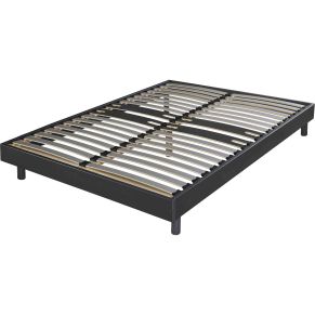 Sommier kit décor graphite zone lombaire renforcée 140x190 (fond blanc)