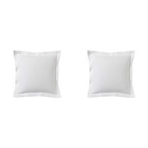 Lot de 2 taies d'oreillers 100% coton blanc