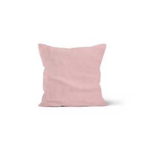 Lot de 2 taies d'oreillers en coton percale rose 65x65 cm