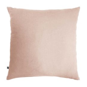 Taie d'oreiller double gaze de coton rose FOND BLANC