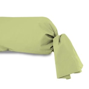 Taie de traversin vert 100% coton 90 cm