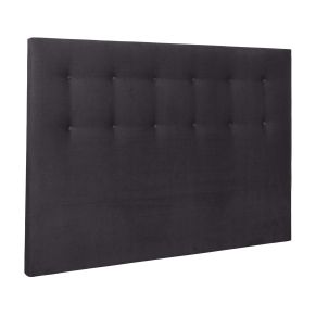 Tête de lit déco capitonnée gris charcoal - Someo