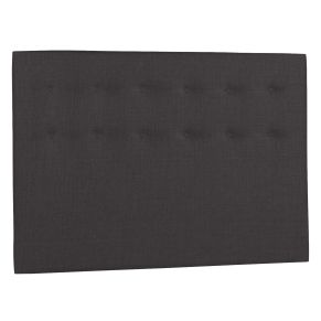 Tête de lit déco capitonnée gris foncé chiné - Someo