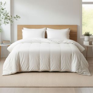 Pack couette tempérée mi-saison et oreiller moelleux 