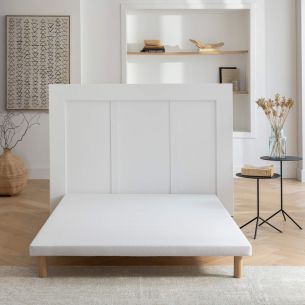 Sommier hôtellerie extra-plat tapissier blanc 7 cm Étoile - SOMEO
