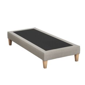 Sommier hôtellerie déco tapissier beige lin - SOMEO 70x190