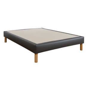 Cache-sommier intégral simili cuir orage 90x190 - Hôtellerie