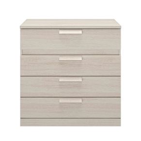 Commode 4 tiroirs imitation bois clair - CO5030