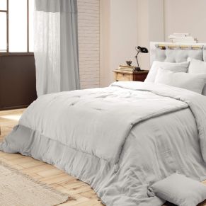 Couvre-lit double gaze de coton gris