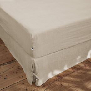 Drap housse lin lavé