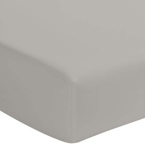 Drap housse gris mastic 100% coton bonnet 40 cm 140x190 cm - Hôtellerie