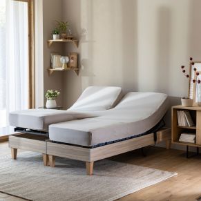 Drap housse beige TPR jersey extensible 2x70x190 - Hôtellerie
