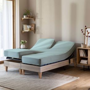 Drap housse céladon TPR jersey extensible 2x70x190