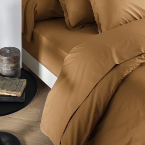 Drap plat coton percale Jaune 180x290 - SOMEO