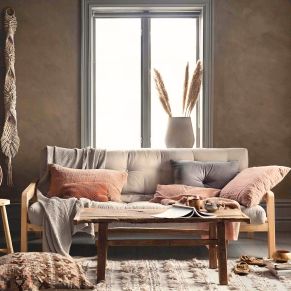 Banquette ajustable GRAB en pin massif naturel avec matelas futon 130x190