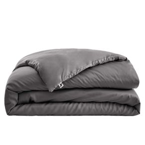 Housse de couette en bambou 240x220 cm anthracite granit