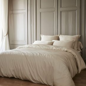 Parure de lit en bambou uni 240x220 naturel