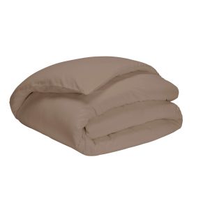 Housse de couette taupe 100% coton biologique