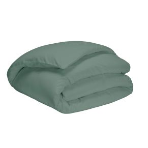 Housse de couette 100% coton vert de gris