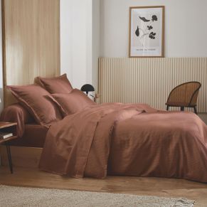 Housse de couette Grand Hôtel cuir 140x200 Tradilinge 